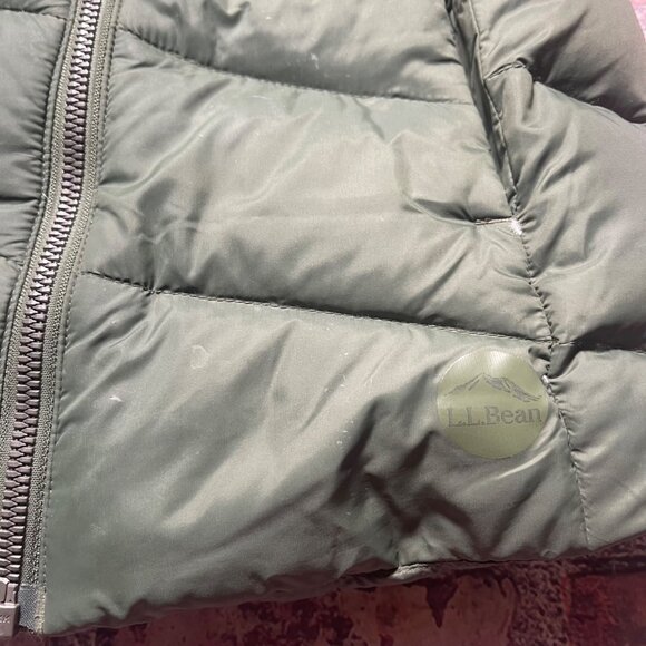 L.L.Bean Women's Boundless Down Puffer Vest Olive Green Size L Downtek - Picture 2 of 9
